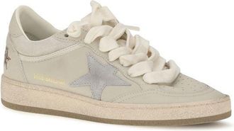 Golden Goose Womens Beige Calf Leather Bos Taurus Low Top Sneakers