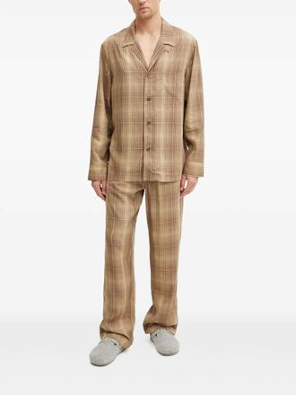 CDLP Geruite pyjamabroek - Beige