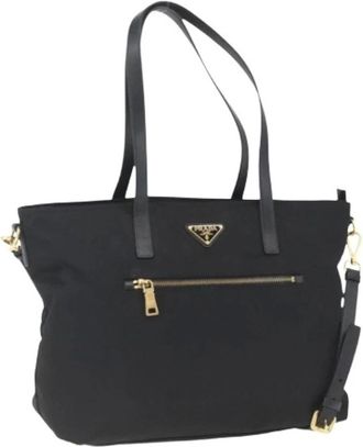 Prada Pre-owned Tote Bags, female, Black, Size: ONE SIZE Pre-owned Vintage Tote Bag
