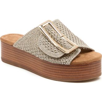 Kelsi Dagger Dover Woven Platform Sandal in Gold at Nordstrom, Size 5.5
