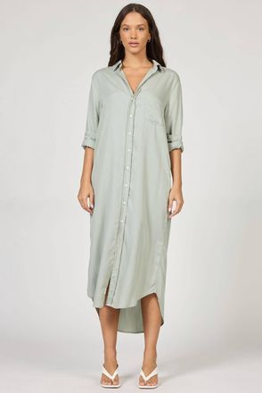 Dear John Denim Galina Shirt Dress In Iceberg Green
