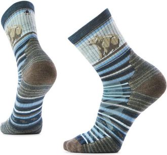 Smartwool Hike Targeted Cushion Bear Stripe Mid Crew Socks Wandersocken - Unisex | grau