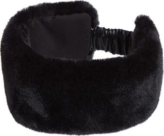 Apparis Eleni Faux Fur Headband in Noir at Nordstrom