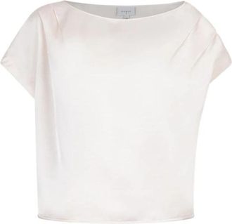 Dante6 Satin-Look Cropped Top - Dames - T-shirts - Beige - M - Satijn - Tops