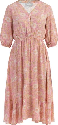 Usha midi-jurk Dames Roze Veelkleurig