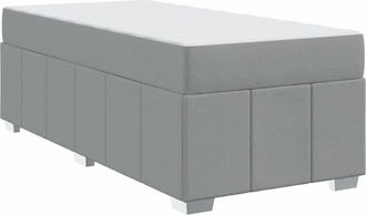 vidaXL Vidaxl - Estructura De Cama Con Colch&oacute;n Gris Claro 80 X 200 Cm Tela