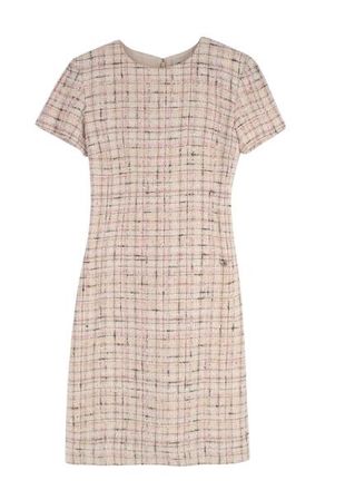 Chanel Baby Pink Tweed Midi Dress Size XXS