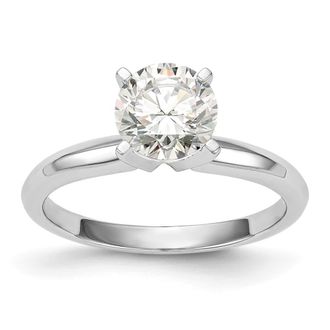 Diamond2Deal 14k White Gold Lab Grown Diamond Wedding Band Ring 1/2Ct Clarity- VS Color- G-H