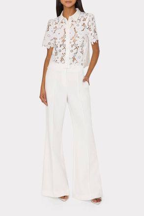 Milly Nash Cady Pants In Ecru
