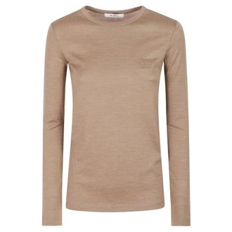 Max Mara Top de manga larga - Tops - Mujer - Marr&oacute;n - L