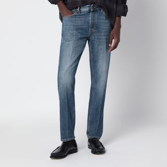 Pantaloni Torino Jeans Reggae blu effetto slavato