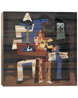 iCanvas Icanvas Three Musicians Wood Print By Pablo Picasso