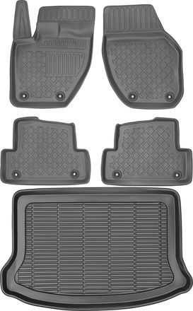 OEM Volvo V40 Ii Suv / Cross Country A Partir De 2012 Set - Alfombrillas Para Coche + Alfombrilla Para Maletero