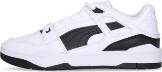 Puma Lage Leren Sneaker Wit/Zwart - Heren - Sneakers - Wit - 40 EU - Schoenen