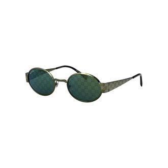 Gucci Ovale zonnebril - unisex - Accessoires - Groen - Maat: 51 MM