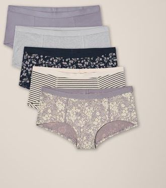 Pact Everyday Boy Short 5-Pack in Lavender Petals at Nordstrom, Size Xx-Large