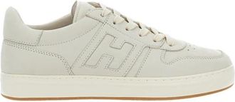 Hogan H668 Allacciato H Banda - Heren - Sneakers - Wit - 43 1/2 EU - Leer - Schoenen
