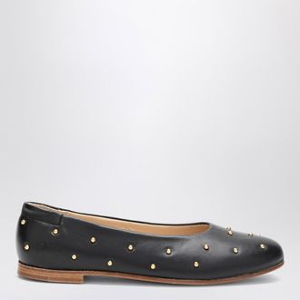 Chlo&eacute; Black ballet flats with small studs