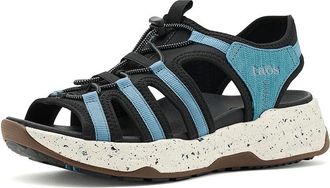 Taos Footwear Superfly Womens Sandals Black/Mineral Blue : 11 M, Leather