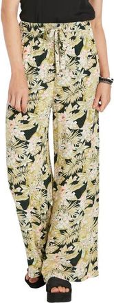 Volcom Frondly Fire Wide Leg Pants in Black Combo at Nordstrom, Size X-Large