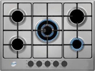 Ducati SDPC75F Piano cottura a Gas 5 Zone Manopole frontali 70 cm Inox