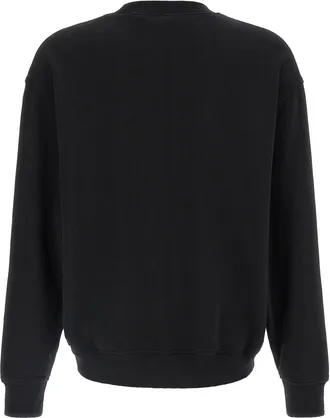 Palm Angels Logo-Embroidered Crew Neck Sweatshirt - Black