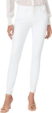 Paige Verdugo Ankle Mid Rise Ultra Skinny Jeans In Crisp White