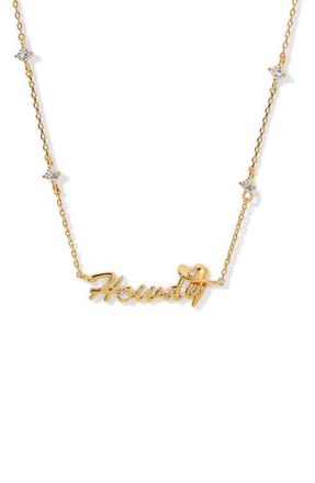 Girls Crew Howdy Partner Pendant Choker Necklace in Gold at Nordstrom