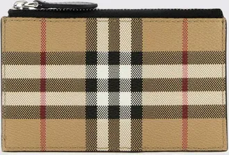 Burberry Portacarte in pelle e cotone spalmato con motivo Vintage Check