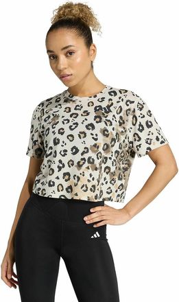 adidas Performance Sport T-shirt met luipaardprint