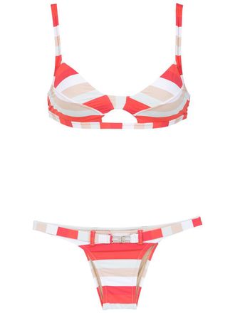 Amir Slama Bikini a righe - Rosso