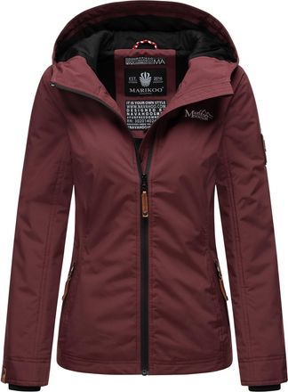 Marikoo dames overgangsjas lichtgewicht water- en windafstotend met capuchon bordeaux