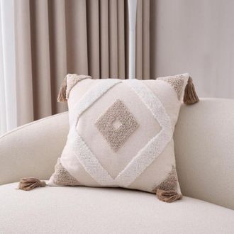 OEM Fodera Per Cuscino Boh&eacute;mien, Cuscino Decorativo, Fodera Per Cuscino In Cotone E Lino Con Nappina, Decorativa, Per Divano, Soggiorno, Camera Da Letto, 