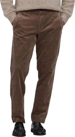 Selected Leroy Kris Cord Pant - Heren - Straight fit broeken - Bruin - 2XL - Katoen - Broeken