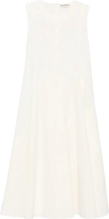 J.W.Anderson Jurk met strikdetail zonder mouwen- midi - Dames - Casual kleedjes - Wit - XS - Katoen - Kleedjes