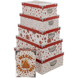 Atmosphera Paquete De 6 Cajas Rectangulares Impresas - Atmosphera Cr&eacute;ateur DInt&eacute;rieur