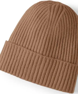 Lands End CashTouch Winter Beanie Hat in Honey Beige at Nordstrom, Size Large