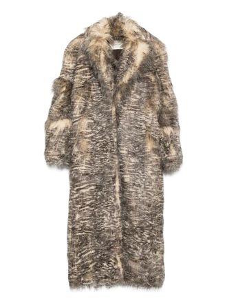 Entire studios Coco tiger-print faux-fur coat - women - Modacrylic/Acrylic/Recycled Polyester - M - Neutrals