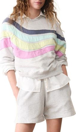 Marine Layer Cloud 9 French Terry Sweatshirt in Heather Grey at Nordstrom, Size X-Small