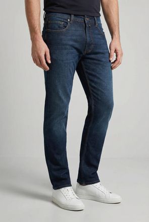 Pierre Cardin Regular-fit-Jeans PIERRE CARDIN PC-Laval, Herren, Gr. 32, L&auml;nge 36, blau (dunkelblau used mustache), Web, Obermaterial: 81% Baumwolle, 18% Polyester, 