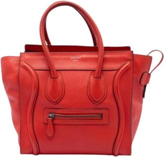 Celine Pre-owned Handbags, female, Orange, Size: ONE SIZE Pre-owned The Luggage Tote