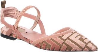 Fendi Colibri Lite FF Jacquard Velvet Flat