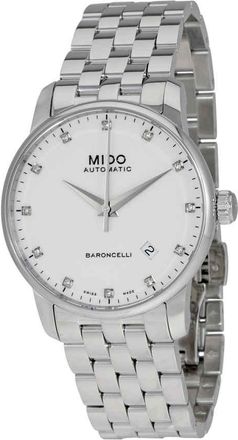 Mido Baroncelli II Automatic White Dial Diamond Mens Watch M86004661