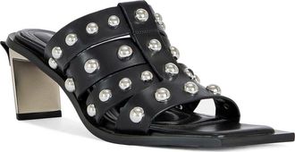 Azalea Wang Vandal Studded Sandal in Black at Nordstrom, Size 8.5