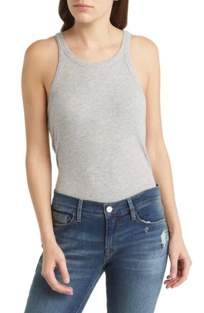 Frame Denim Rib Camisole In Gris Heather