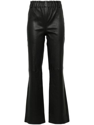 Arma Rihanna flared leather trousers - Black
