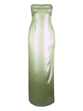 Galvan strapless maxi dress - Green