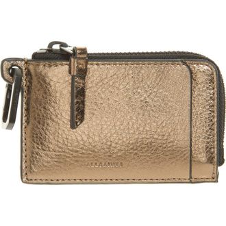AllSaints Remy Leather Wallet in Warm Brass at Nordstrom