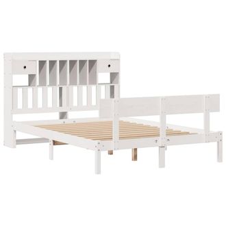 Berkfield Home Decorative Bookcase Bed without Mattress White 140x190 cm Solid W