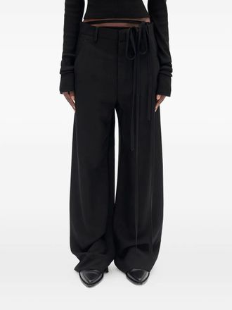 Ann Demeulemeester Anneke tie-waist palazzo pants - women - Viscose - 36 - Black